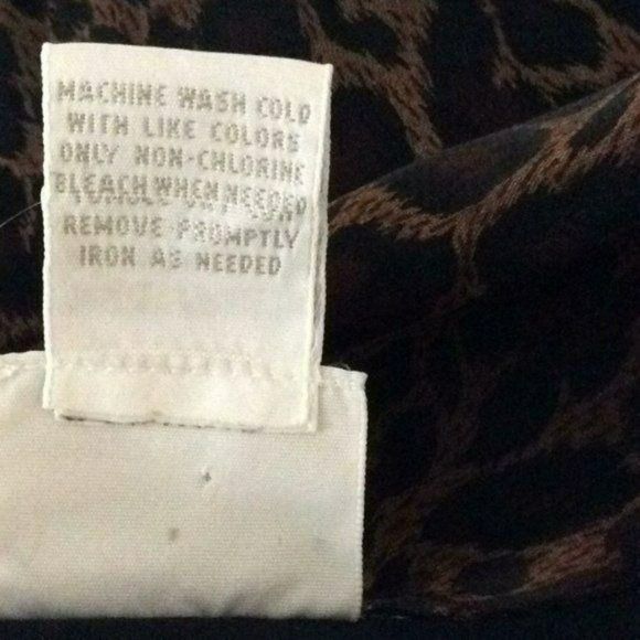 Studio C Plus‎ Blouse Cheetah Print Button Up Down Size 26 - Picture 8 of 8